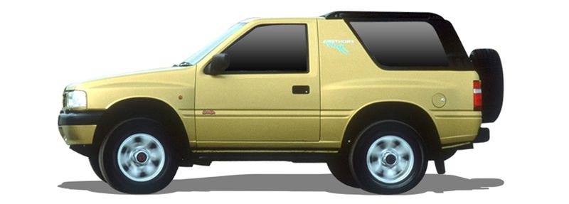 Tappetini Auto In Gomma Per Opel Frontera B (1998-2006) 3 Porte – Set 2 Pezzi Anteriori Antiscivolo Neri